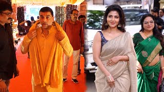 Dil Raju and Iswarya Menon Entry Visuals At Nagabharanam Pooja ceremony  Dil Raju  Friday Poster [upl. by Naga471]