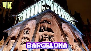 Barcelona Semana Santa 2024  Iluminación de la Fachada de la Pasión  Sagrada Familia 4K [upl. by Vernita]