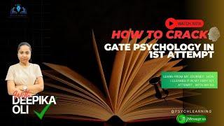 How to crack GATE psychology in 1st attempt  PsychLearning  gate2024 psychology [upl. by Mendelsohn]