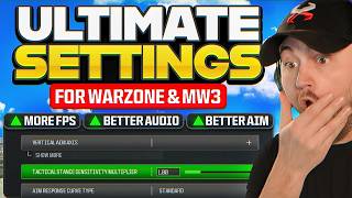 1 BEST SETTINGS For WARZONE amp MW3 MAX FPS Graphics Audio amp Controller Settings [upl. by Laitselec]