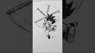 Goku shrink STICKMAN Drawing dragonballdaima shorts drawing anime [upl. by Nylsaj]