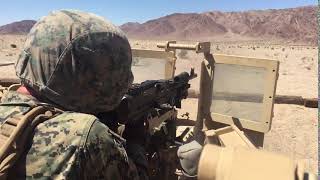 Marine fires from Humvee turret during ITX 418 Motorized Operations Training [upl. by Till484]