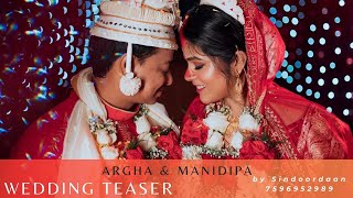 ARGHA amp MANIDIPA Wedding Teaser  2024  Bengali Wedding  Sindoordaan  7596952989 [upl. by Kcirreg240]