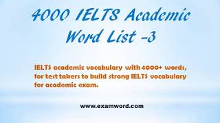 4000 IELTS Academic Word List 3 1 [upl. by Medor459]