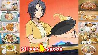 EVERY FOOD from Silver Spoon Gin no Saji Season 1 Season 2 [upl. by Gardal]