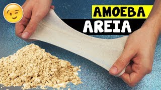 Como fazer SLIME DE AREIA AMOEBA DE AREIA  TIO LUCAS [upl. by Eenet]