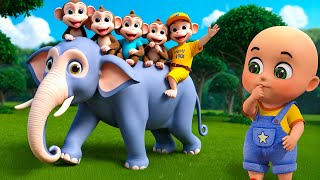 The Sneezing Song New Compilation  Five Little Monkeys  Nursery Rhymes and Kids Songs  Baby Bobo [upl. by Inaj]