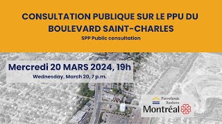 20240320  Consultation publique sur le PPU du Boulevard SaintCharles [upl. by Alurta]