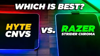 Ultimate RGB Mouse Pad Comparison 🐍 Razer Strider Chroma 🆚 Hyte CNVS [upl. by Nevile]