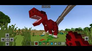 Dinosaurs addon in Minecraft PE  Dinosaur in Minecraft [upl. by Eelahs]