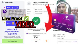 supermoney credit card 💳 super money live proof ✅✅ utkarsh small finance bank supermoneyapp [upl. by Vinita]