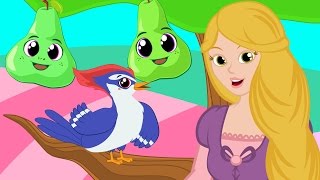 El Pajaro Carpintero Rapunzel Canciones de hadas para niños pequeños [upl. by Wyn960]