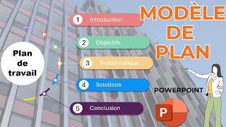 Modèle de Présentation Powerpoint Gratuit  faire un plan de travail [upl. by Mcintosh]