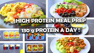 3 Days High Protein Meal Prep 130 G Protein a Day [upl. by Lantz]