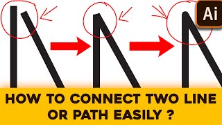 Join Two Points or Paths in Adobe Illustrator  Illustrator Tutorial [upl. by Tandie]