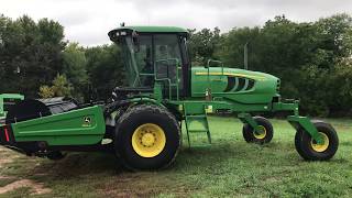 2015 John Deere W150 Windrower w 160A Platform Head [upl. by Valentine]