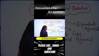 Types of PolynomialNivaanmath Academy Mathematics Deepa Chaudhari  Shorts [upl. by Sirovart]