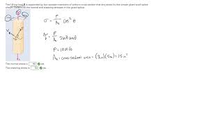 Determine the normal and shearing stresses in the glued splice [upl. by Arjan]