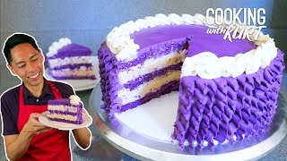 Contis Ube Custard Cake Chiffon Leche Flan amp Cream Layers with Ube Frosting  Cooking with Kurt [upl. by Sibley]