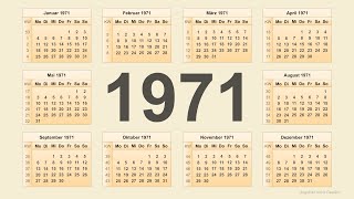 Kalender 1971 [upl. by Llenel488]