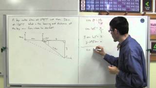 Solving bearings problems using trigonometry [upl. by Dolli]