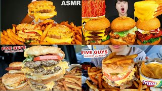 ASMR MUKBANG HUGE CHEESEBURGER  MUKBANG COMPILATION [upl. by Irej]