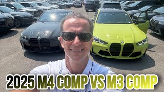 2025 BMW M4 COMPETITION LCI vs 2024 M3 COMPETITON  BRAND NEW LCI M4 [upl. by Sessler704]