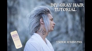 DIY GRAYSILVER HAIR TUTORIAL  Only two steps required [upl. by Harsho]