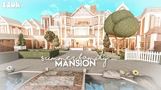 Summer family mansion  Bloxburg build 120k [upl. by Airdnaz254]