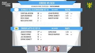 Crossflatts CC 1st XI v Scholes CC Cleckheaton 1st XI [upl. by Grethel571]