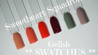 Gelish Sweetheart Squadron Collection Swatches [upl. by Savdeep633]