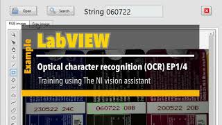 LabVIEW EP14 Optical character recognition OCR 14 Training using the NI vision assistant [upl. by Sualokcin]