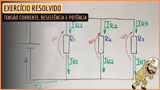 Como calcular TENSÃO CORRENTE RESISTÊNCIA e POTÊNCIA  1 Lei de OHM  Circuito PARALELO [upl. by Ahseiym566]