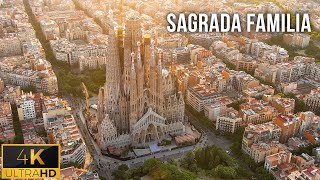 La Sagrada Familia Barcelona Spain 🇪🇸  4K Drone Footage [upl. by Nike177]