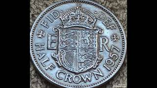 UK amp Half crown 1957Queen Elizabeth IIcoin value and price rare [upl. by Nage]