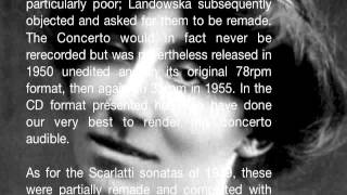 Wanda Landowska  Bach  Piano Concerto BWV 1052 I Allegro [upl. by Elvia876]