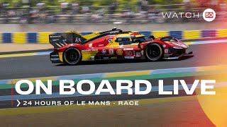 Onboard the 50 LIVE race action at 24H of Le Mans 2024  Ferrari Hypercar Part 2 [upl. by Anhcar]