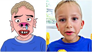 Vlad and Niki Dress Up Superheroes and Help Mom  Funny Drawing Meme 😂 [upl. by Idur]