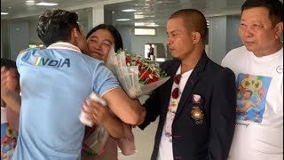 Jeremy Lalrinnunga Father’s Emotional During receiving Home Town Mizoram’ welcome home champs [upl. by Tsew]