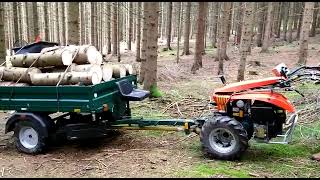 TPS Spezial Labin Progres Einachser Diesel mit Anhänger PP1000S Holz holen bergauf [upl. by Alisha606]