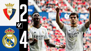 Osasuna 24 Real Madrid  HIGHLIGHTS  LaLiga 202324 [upl. by Muslim]