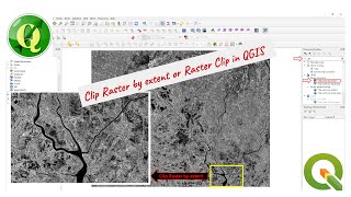 QGIS clipping and merging rasters [upl. by Imiaj]