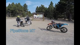 Pipestone MT  Nez Perce Trail  single track on dirt bikes KTM 300xc amp Husqvarna TE300i [upl. by Gerta897]