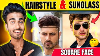 🔥Square face shape hairstyle and sunglasses  Best Hairstyle For Square Face Stylo Mrinal [upl. by Enyleuqcaj]