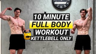 10 MIN FULL BODY KETTLEBELL WORKOUT FOLLOW ALONG [upl. by Lein]