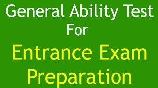 General Ability Test For Entrance Exam Preparation  General Ability Test Questions  Aptitude Test [upl. by Stephani]