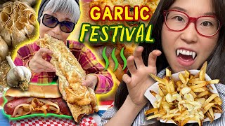 GARLIC FESTIVAL 🧄 FOOD TOUR ft Black Garlic Brownies Vampire Market amp More [upl. by Cheatham]