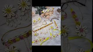 handmade jewellery 😍💛trending bridal haldi jewellery set shorts youtubeshorts [upl. by Rus]