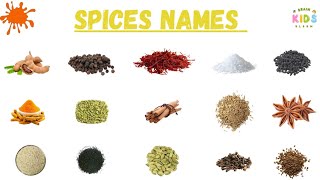 Spices Names  Spices Vocabulary  Some Spices name In English With Pictures spice spices [upl. by Juxon]