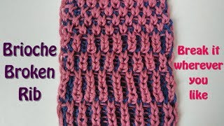 Brioche knitting Broken rib knitting patterns [upl. by Alaehcim]